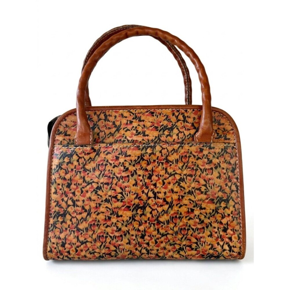 Patricia Nash Mini Blooms Dauphine Leather Satchel Bag Floral Organizer Top Han